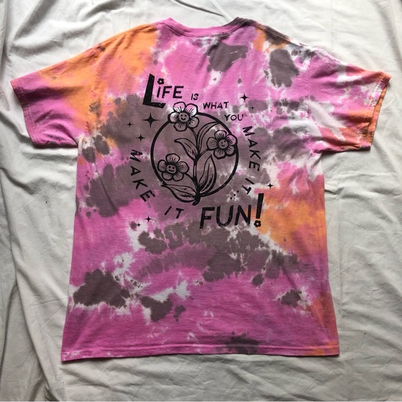 Urban Outfitters Tie-Dye T-shirt - Pink flower - M oversized - Picture 3 of 4